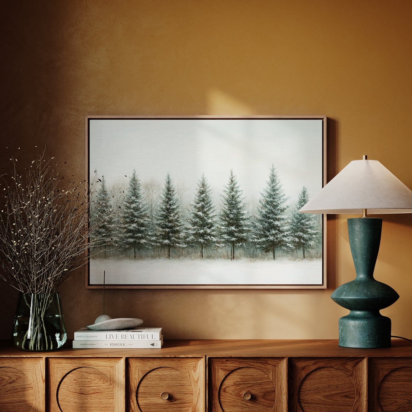 Evergreens Stand Their Winter Watch