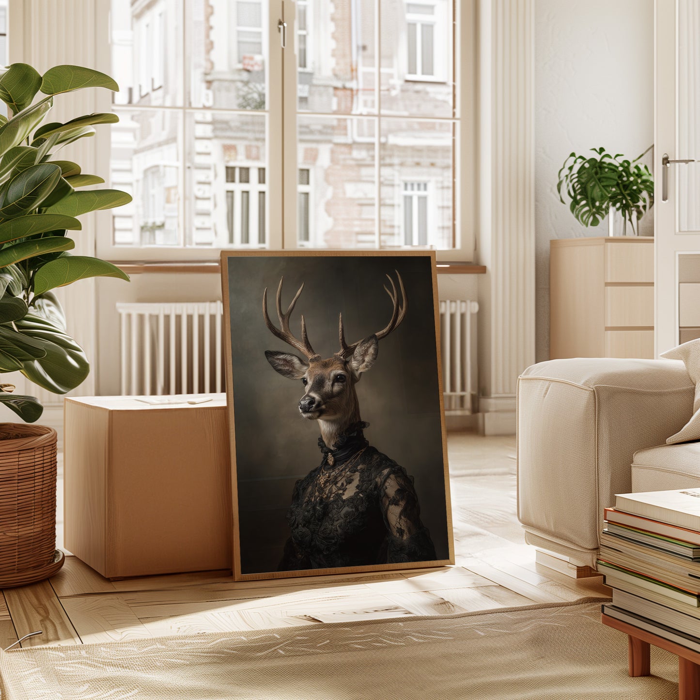 Regal Stag in Elegant Attire