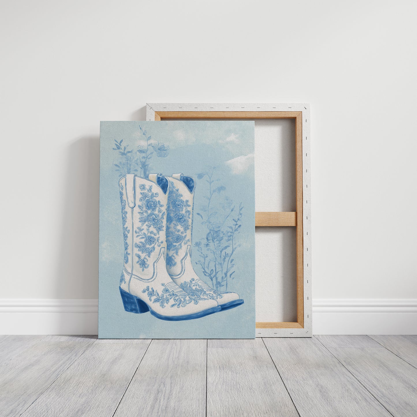 Porcelain Boots In Blue