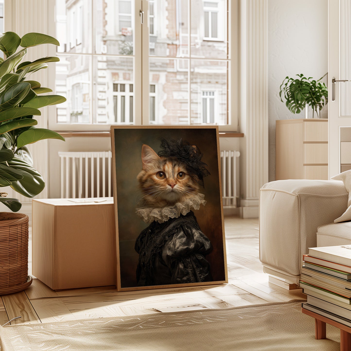 Regal Feline in Victorian Attire