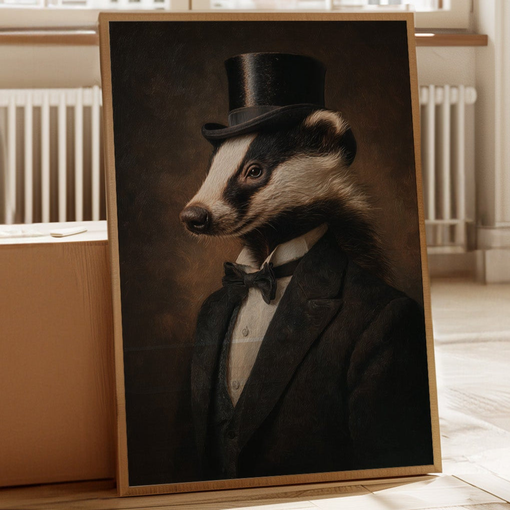 Dapper Badger in Formal Attire
