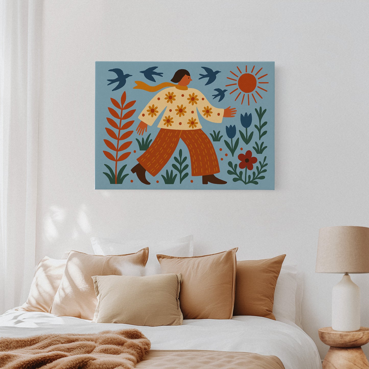 Sunlit Walk Through Wildflowers