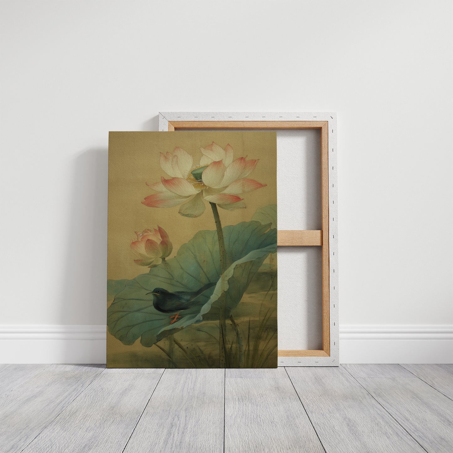 Lotus Blossoms Guard Their Secret Bird