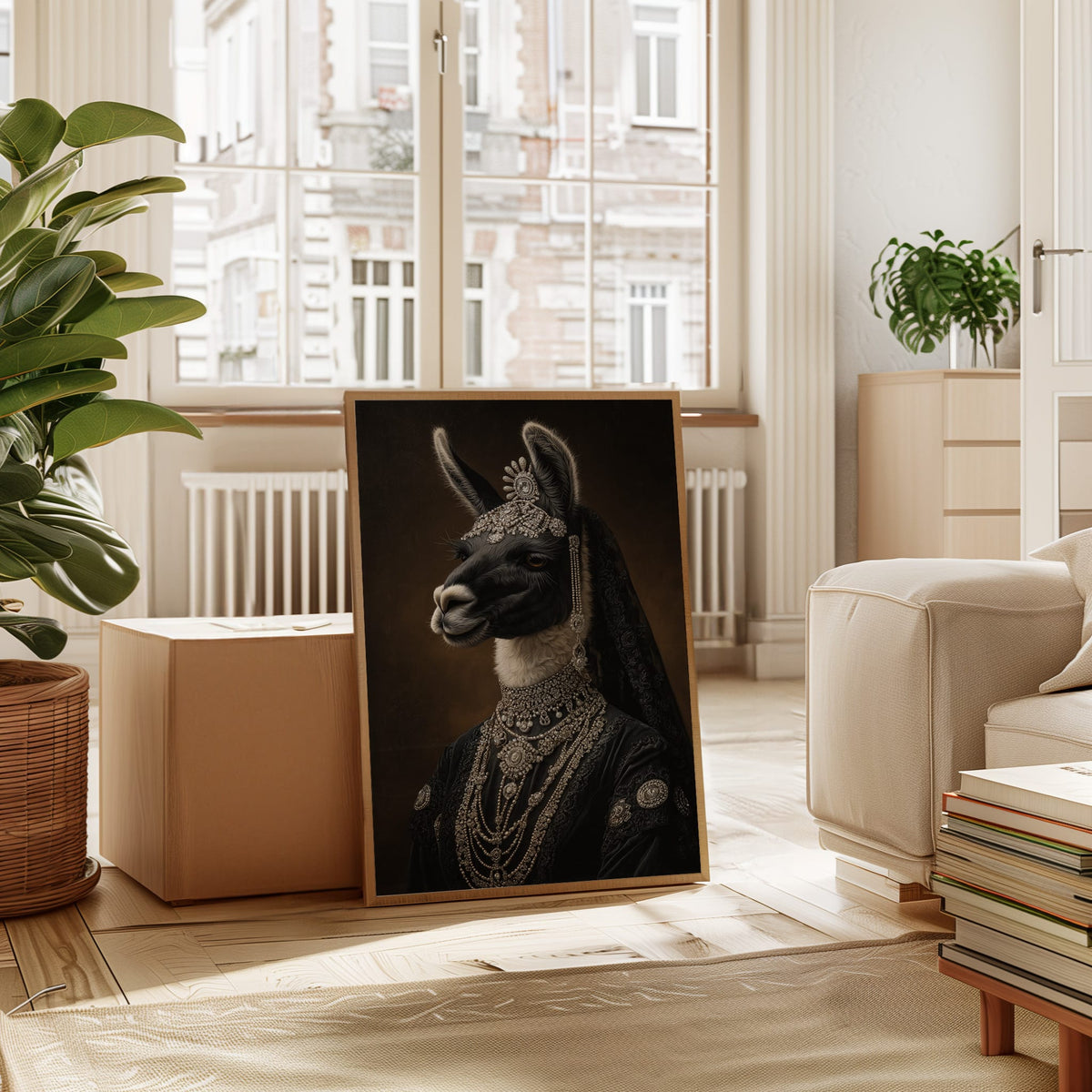 Regal Llama in Opulent Attire