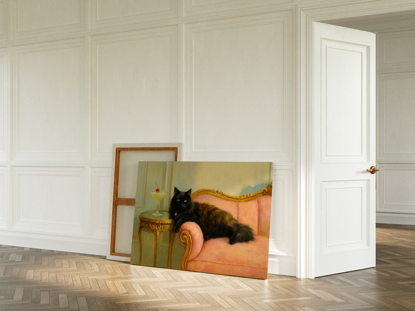 Regal Cat with a Cherry Martini