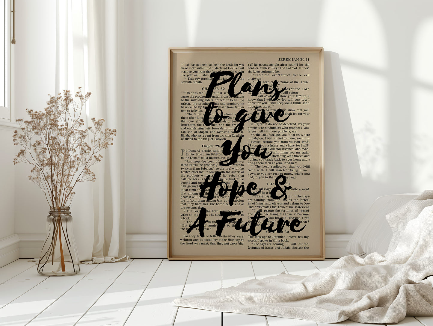 Hope and a Future Scripture Overlay Print