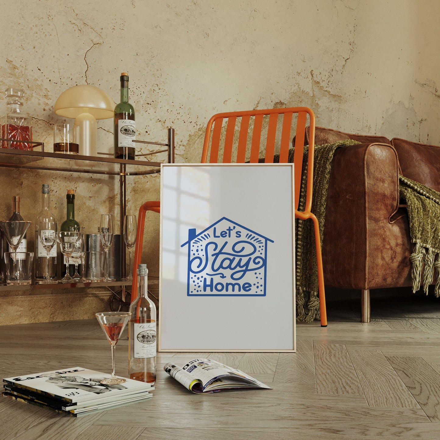 Cozy Letters Dance In Blue