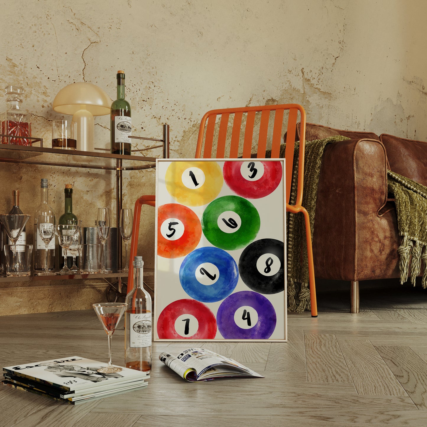 Lucky Numbers Dance In Watercolor