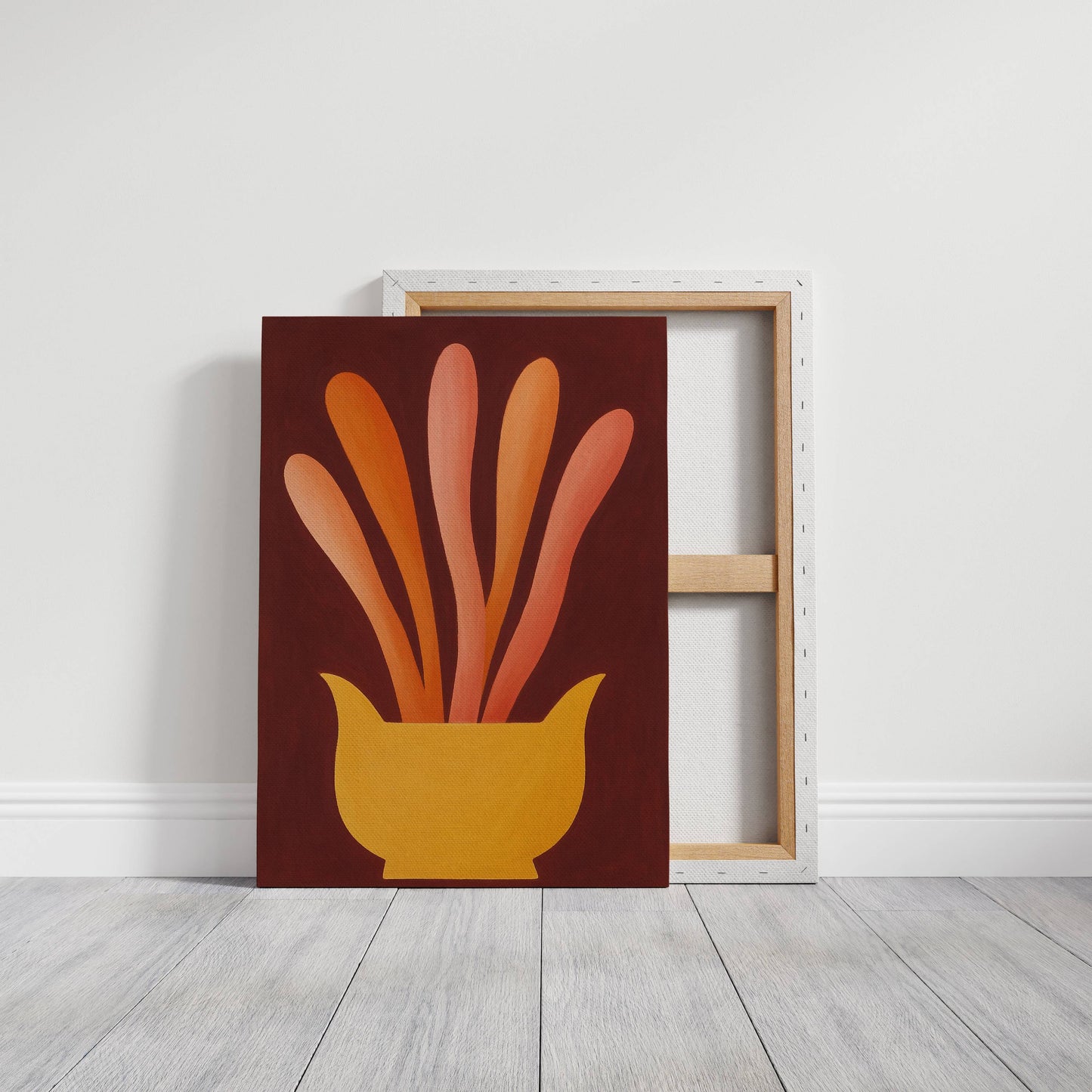 Coral Rays Rise From Golden Bowl