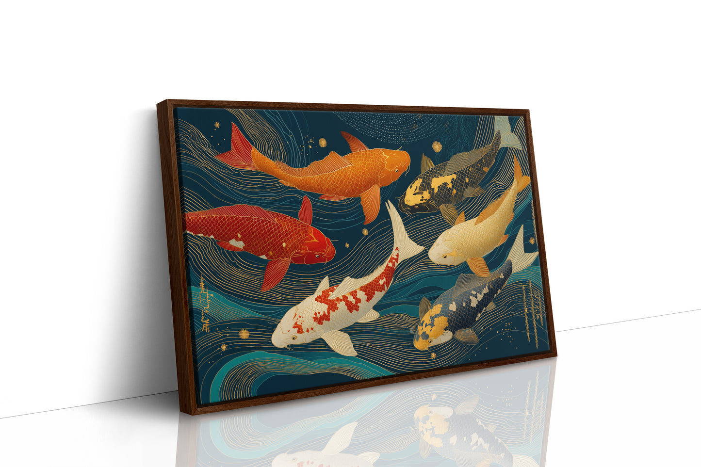 Koi Dance Through Starlit Waves