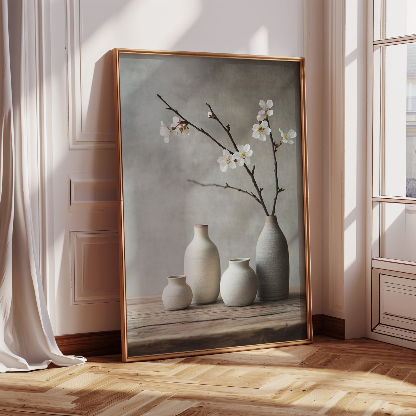 Minimalist Japanese Still Life Print – Zen Aesthetic Home Art