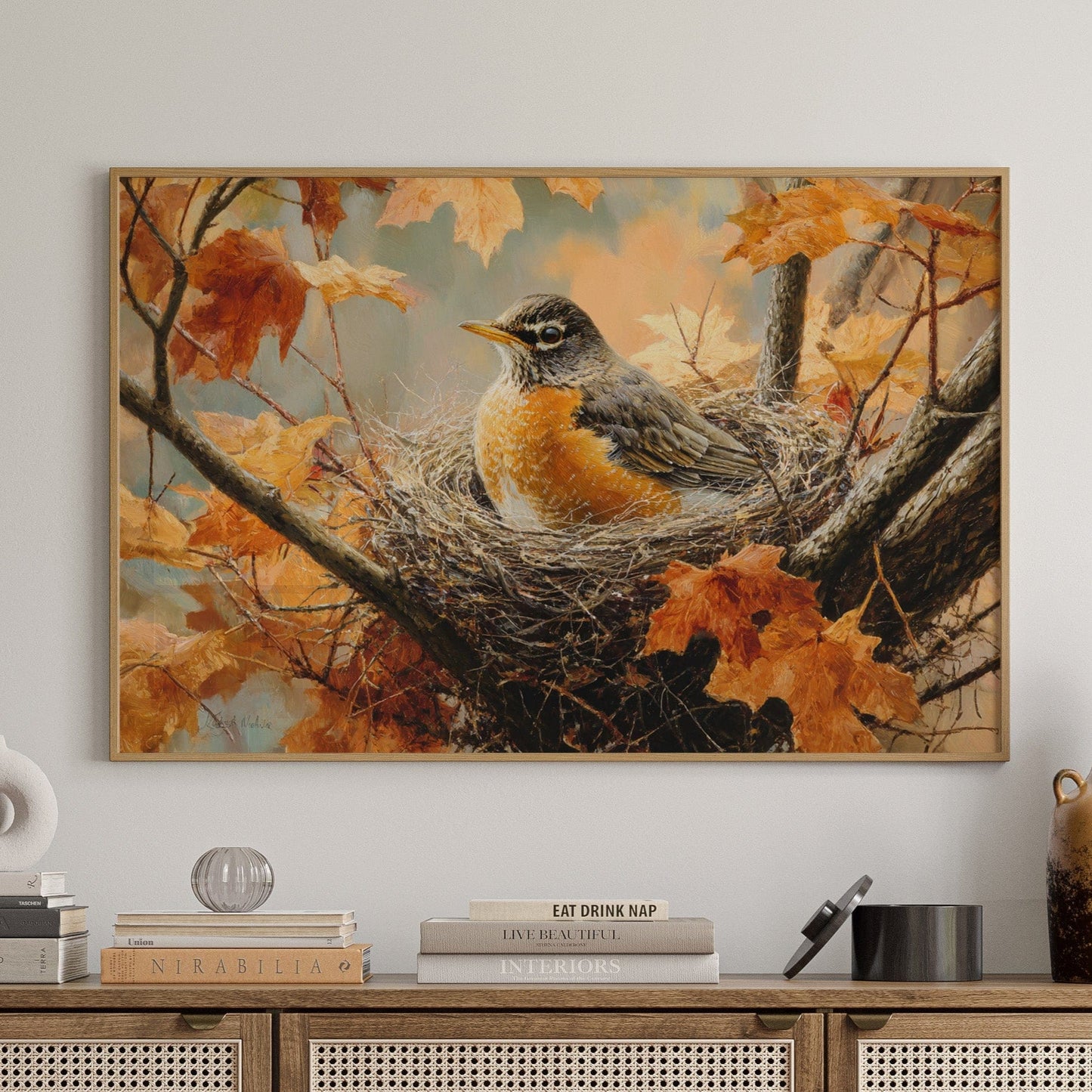 October's Robin Finds Maple Rest