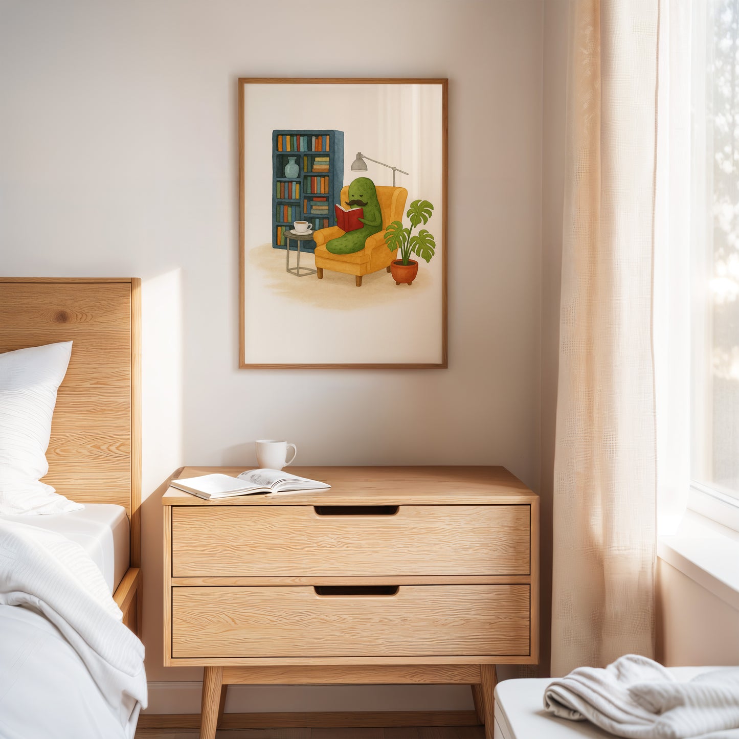 Gentleman Pickle Reading at Home