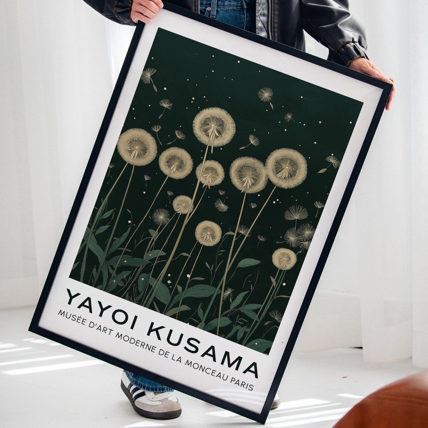 Ethereal Dandelion Dream – Kusama-Inspired Nightscape