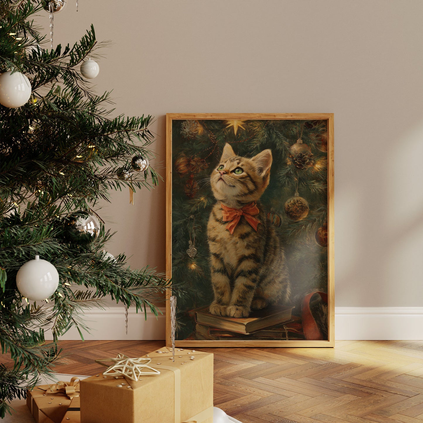 Curious Cat's Christmas Tale Unfolds