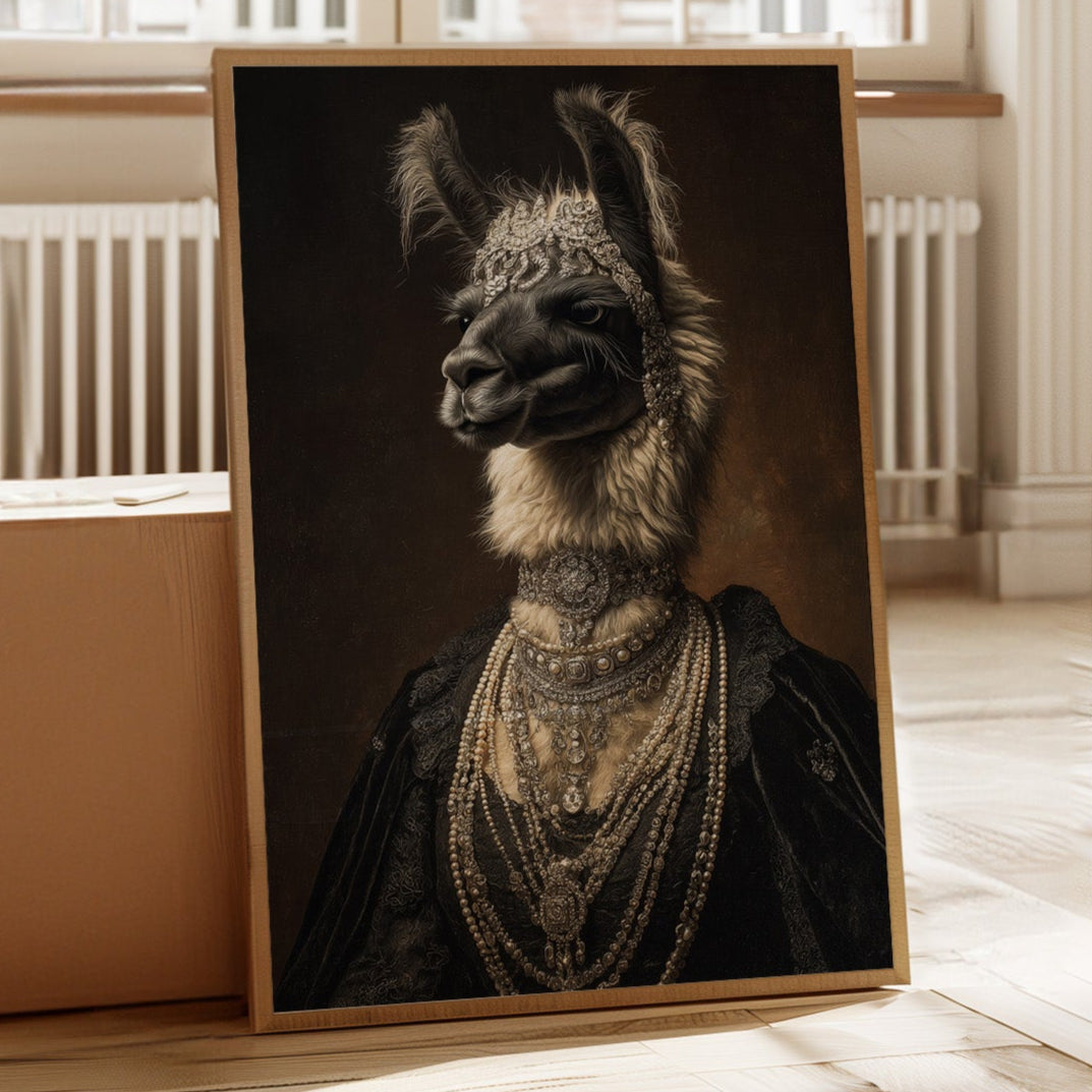 Regal Llama Adorned in Jewels