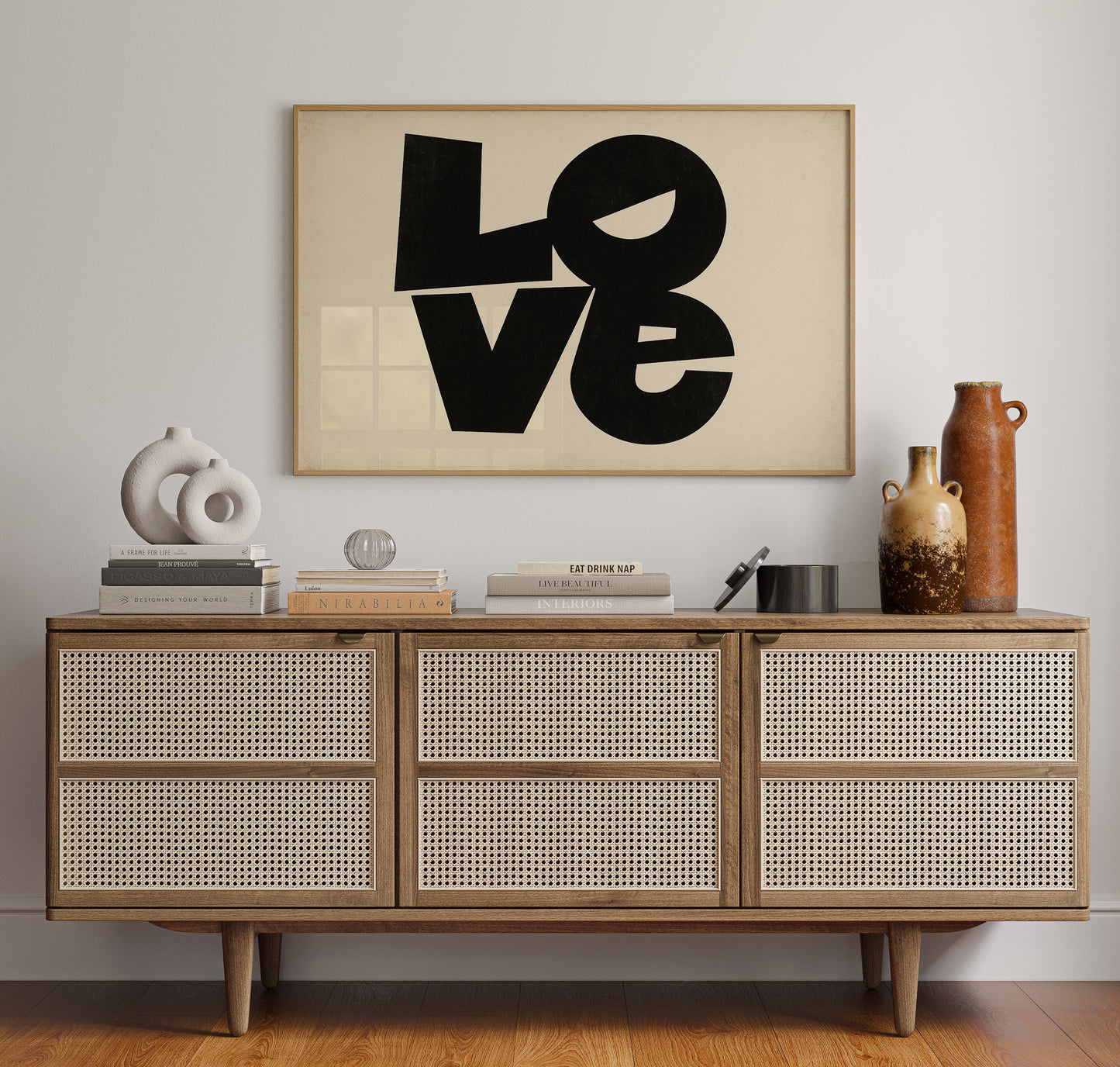 LOVE Modern Block Typography Print
