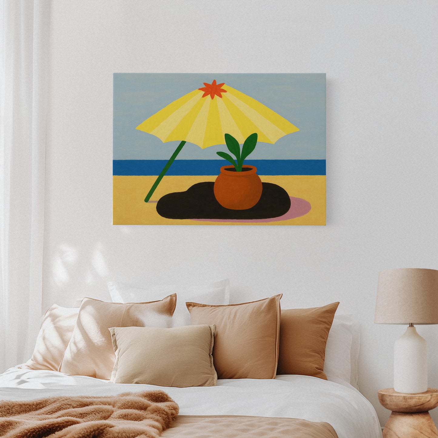 Sunshade and Terracotta by the Sea