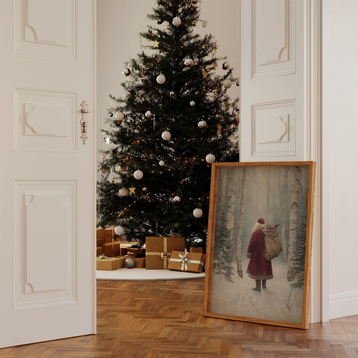 Through Birch Woods On Christmas Eve