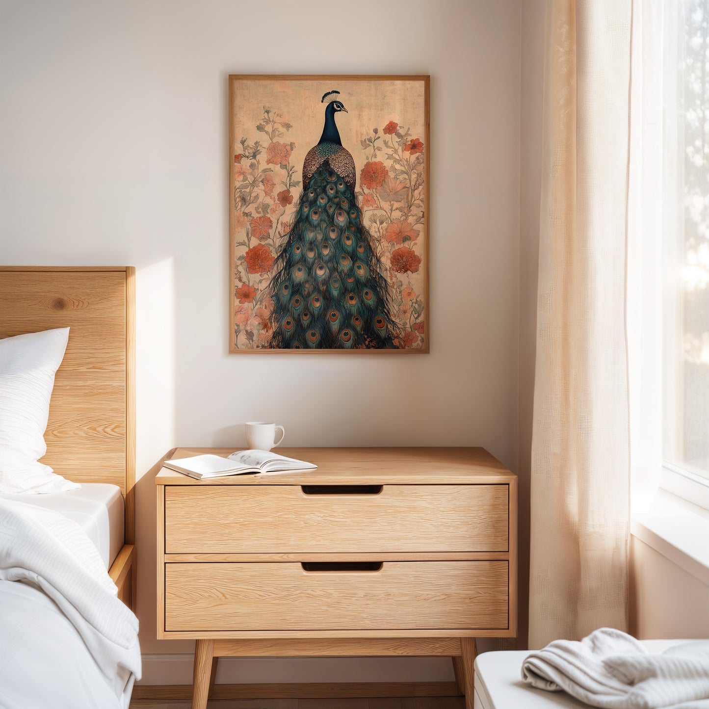 Antique Elegance with Scarlet Bloom