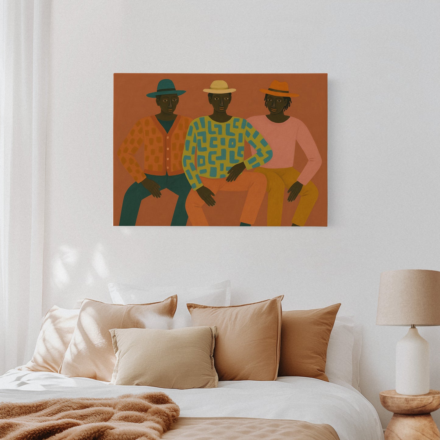 Three Friends in Patterned Harmony