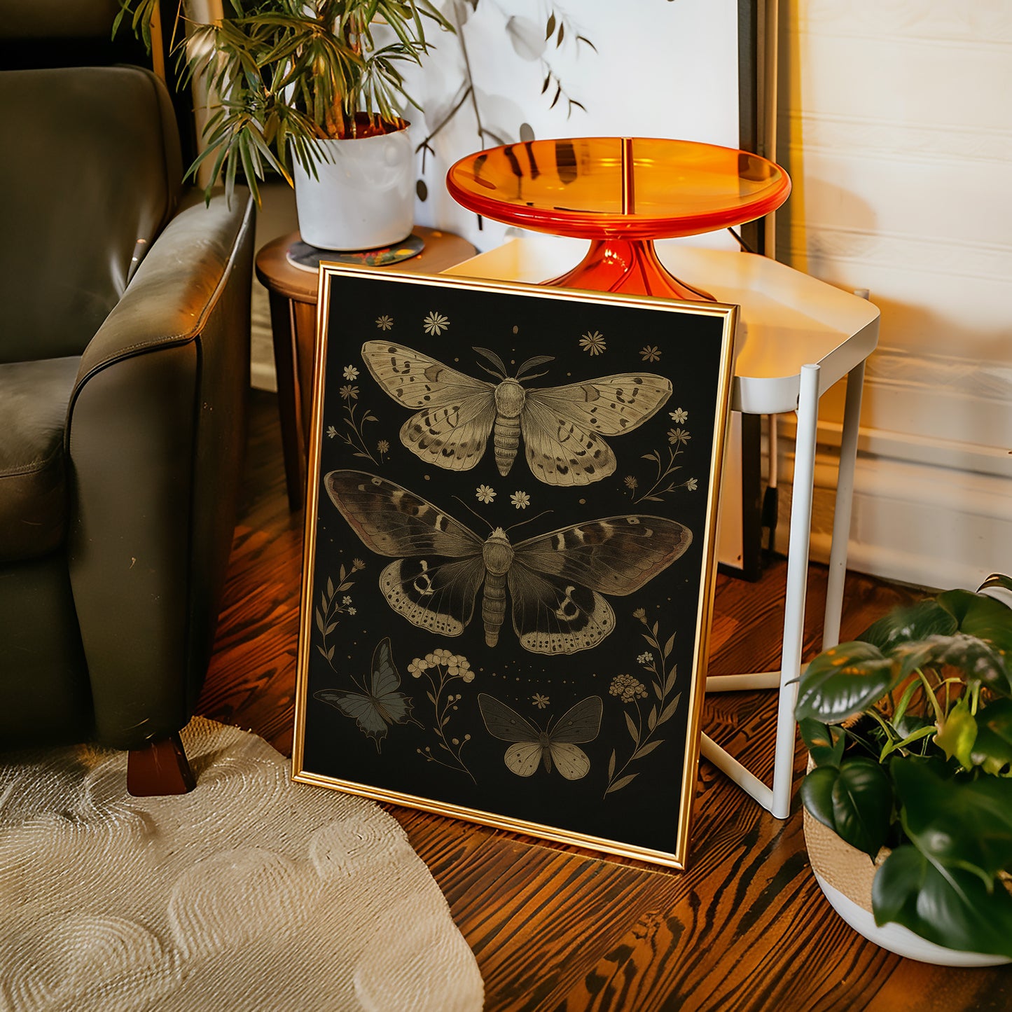 Nocturnal Wings and Wildflower Charms