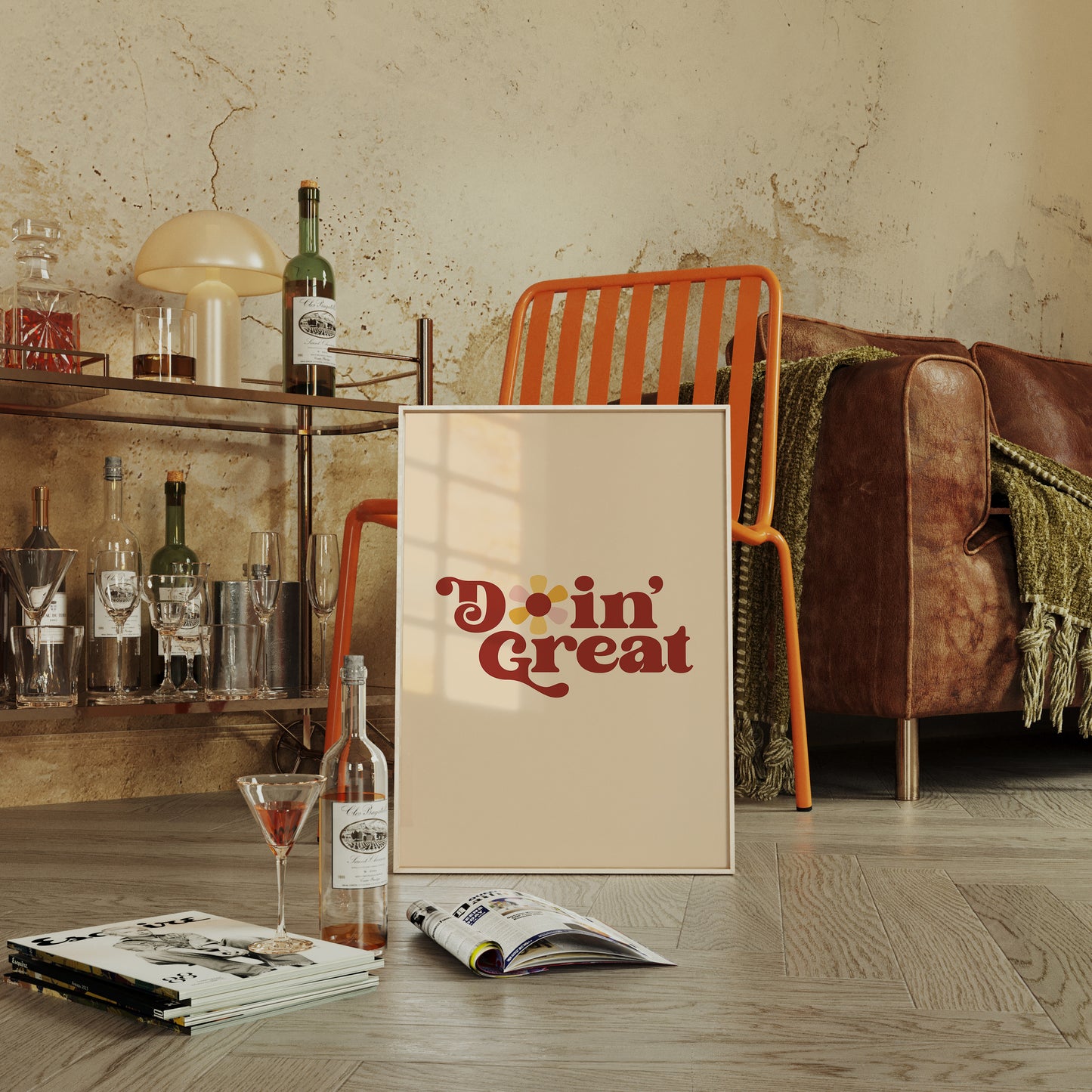 Retro Daisies Dance Through Time