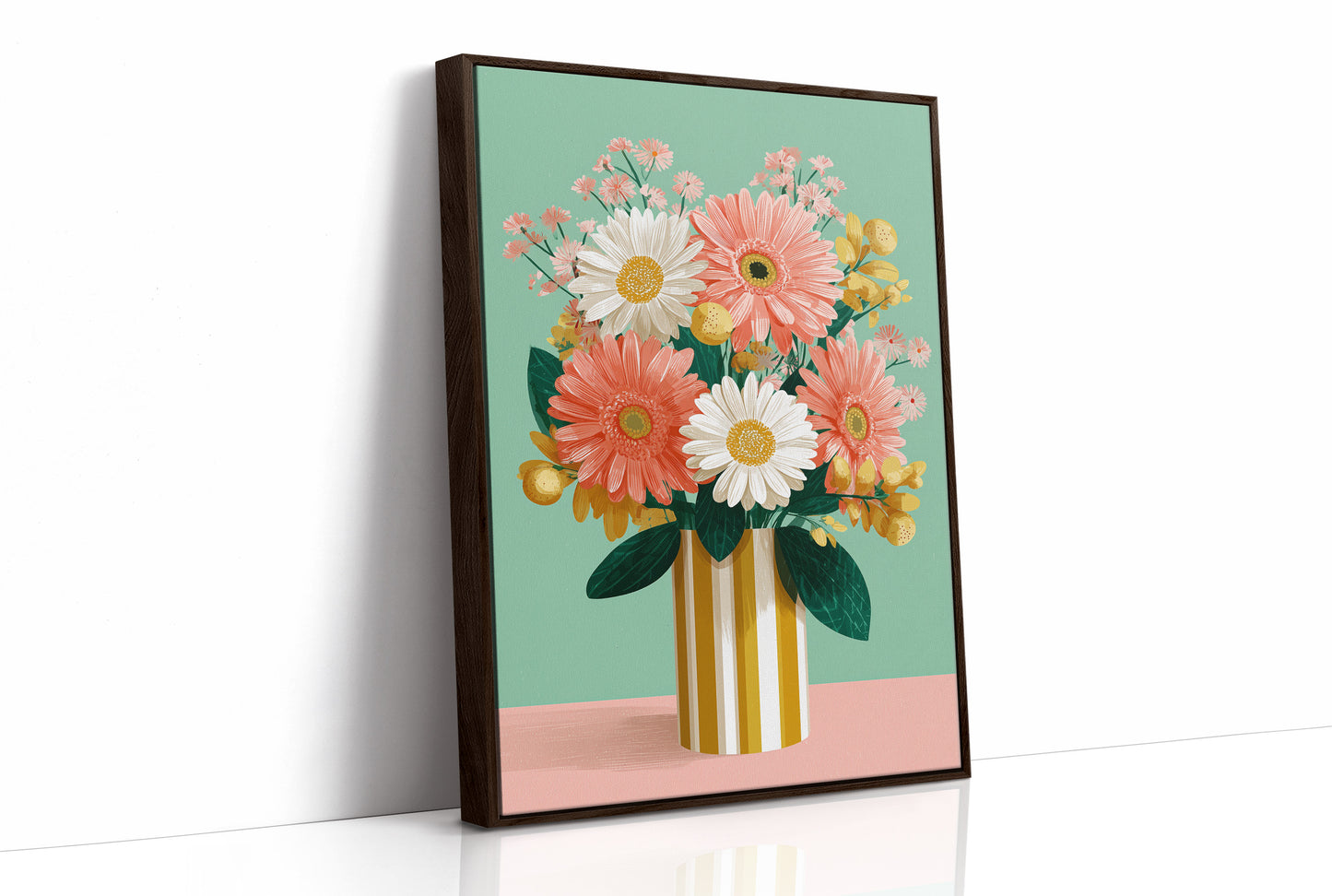 Sunday Flowers in a Striped Vase