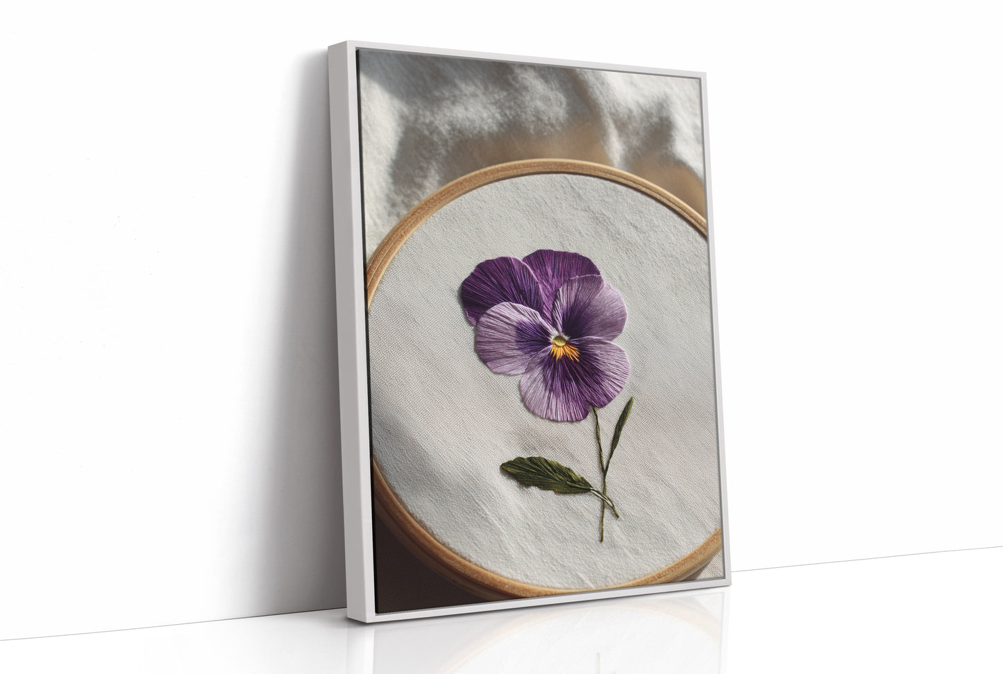 A Pansy Stitched with Care