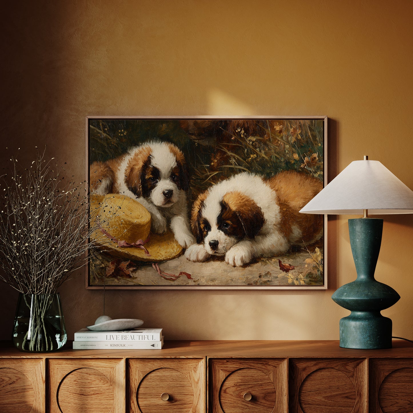 Summer Puppies Find Straw Hat Adventure