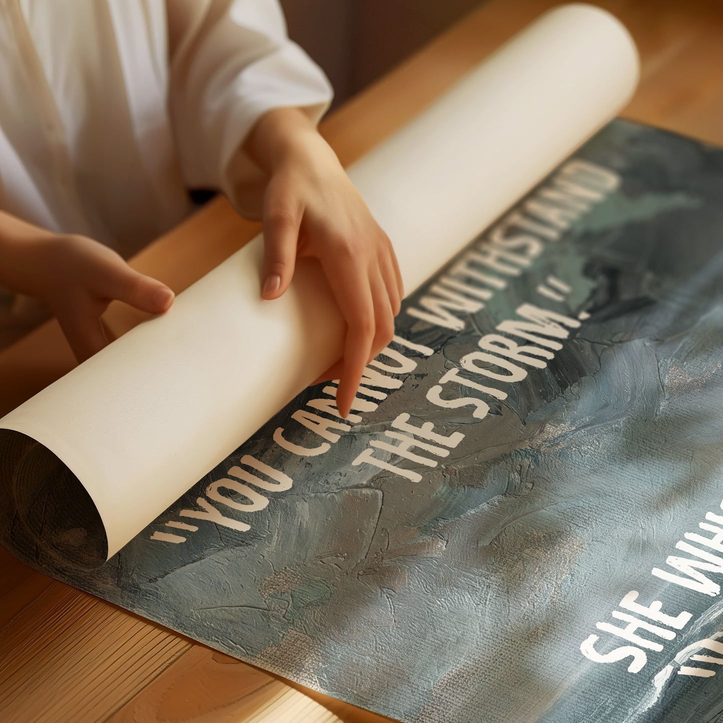 I Am the Storm — Moody Seascape Empowerment Print