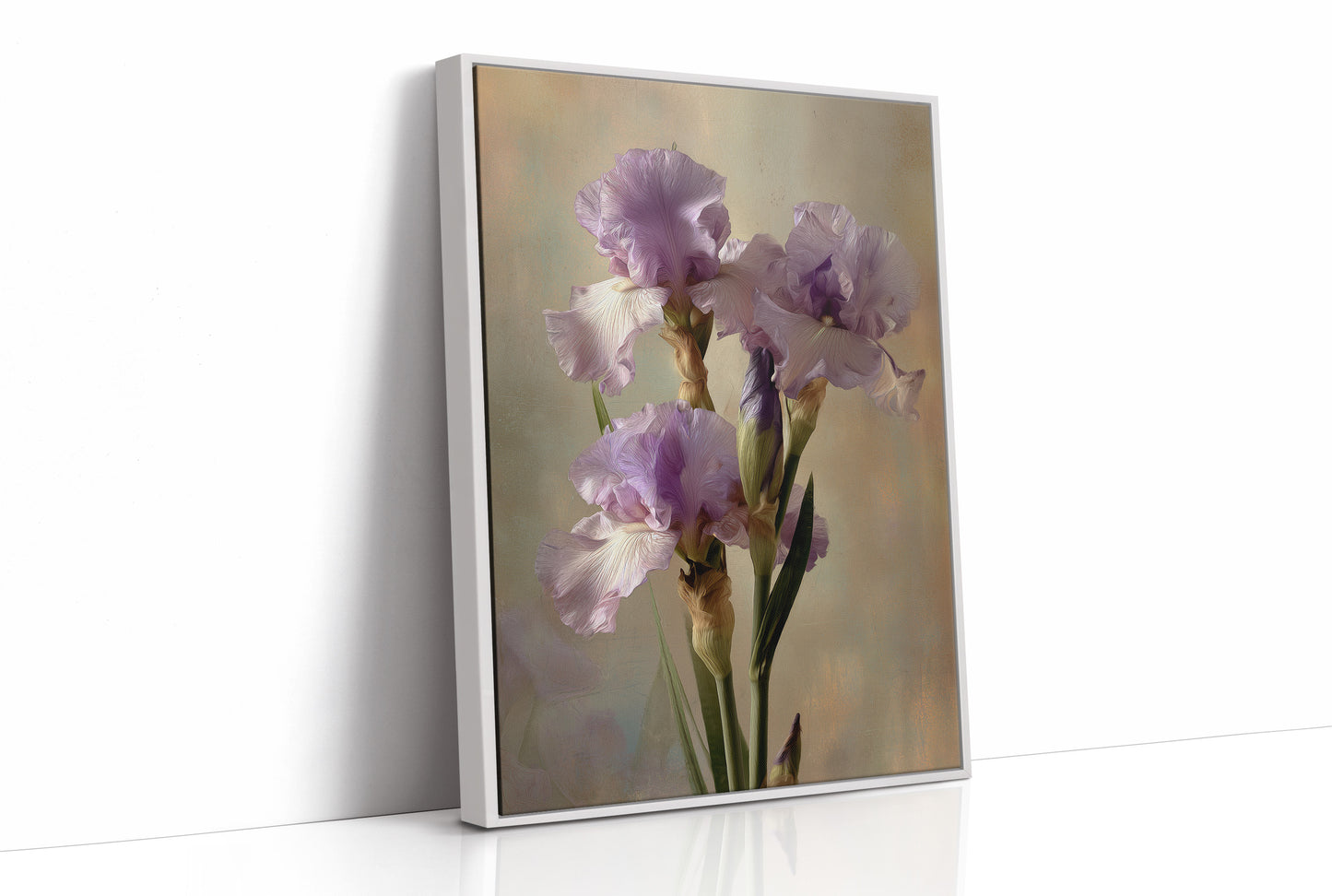 Three Irises in Morning Light