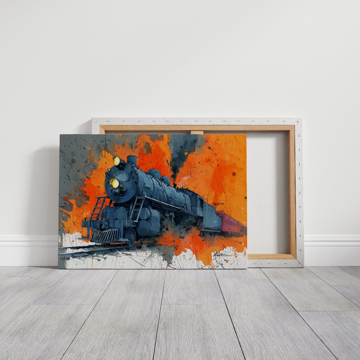 Steam Engine in Blazing Orange