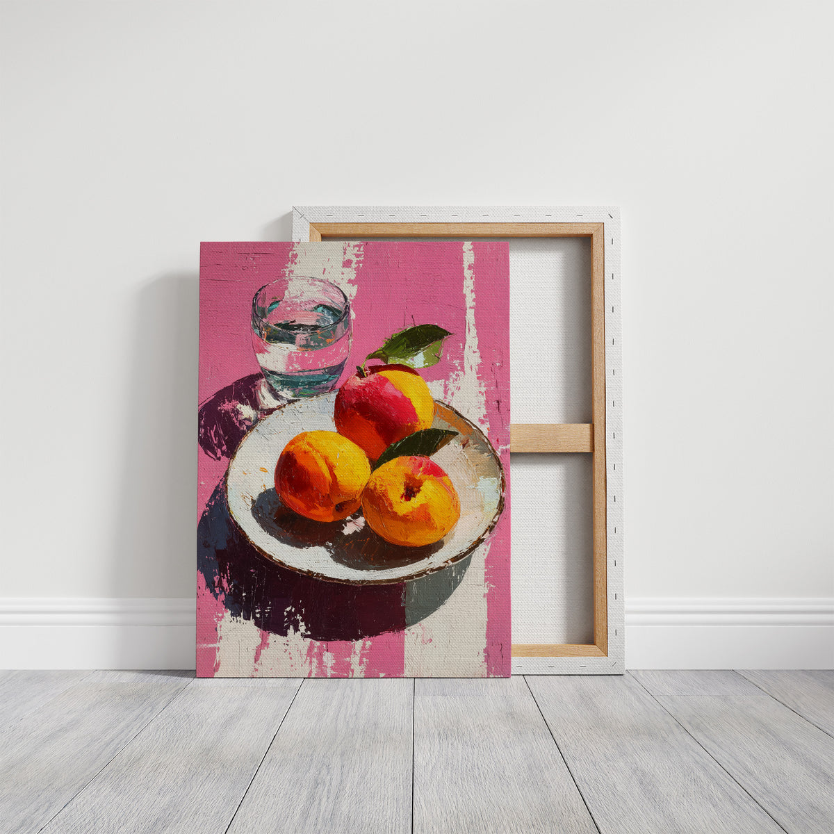 Peaches on Hot Pink