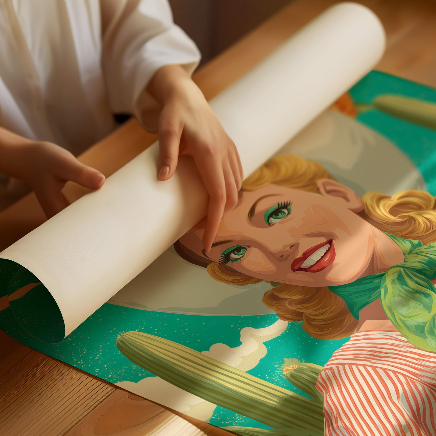 Desert Roses Bloom In Turquoise