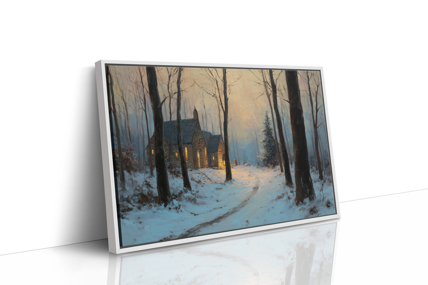 Warm Light in Winter Woods