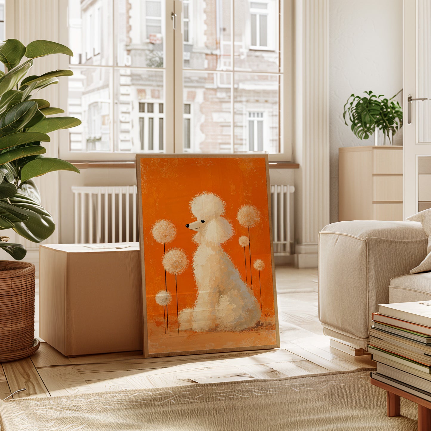 A Poodle's Playful Garden