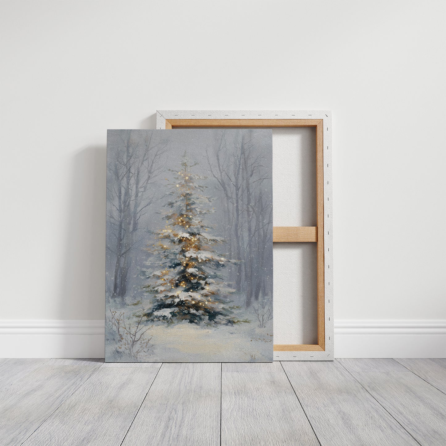 Golden Lights in Winter Silence