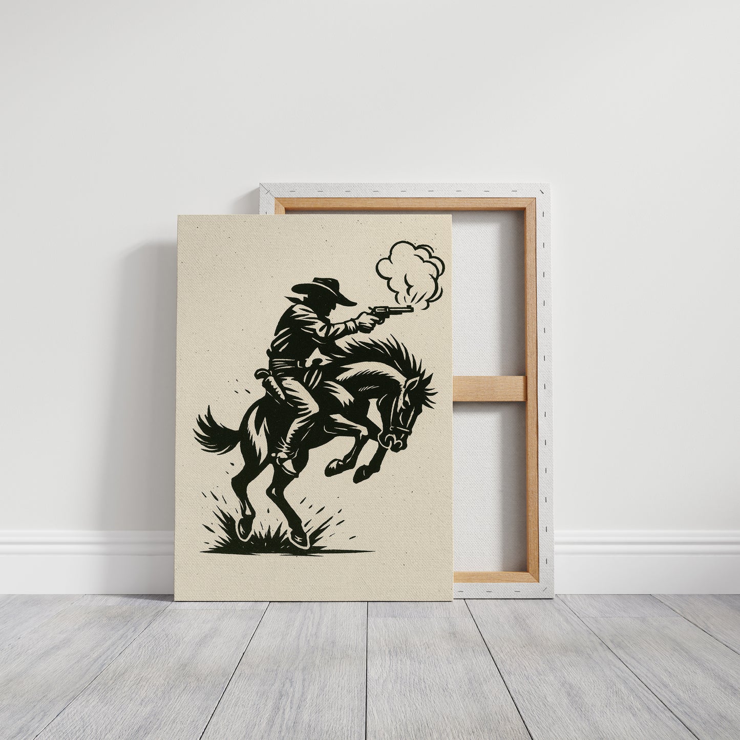 Cowboy Gunfire in the Dust