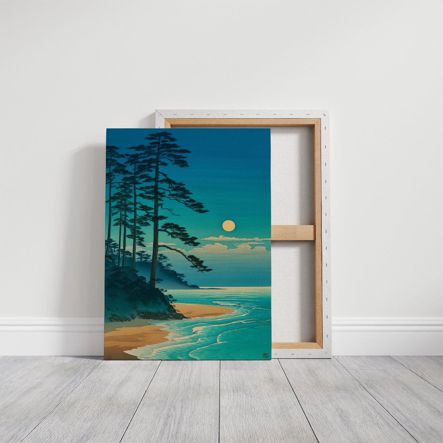 Moonlit Pines Meet Pacific Tides