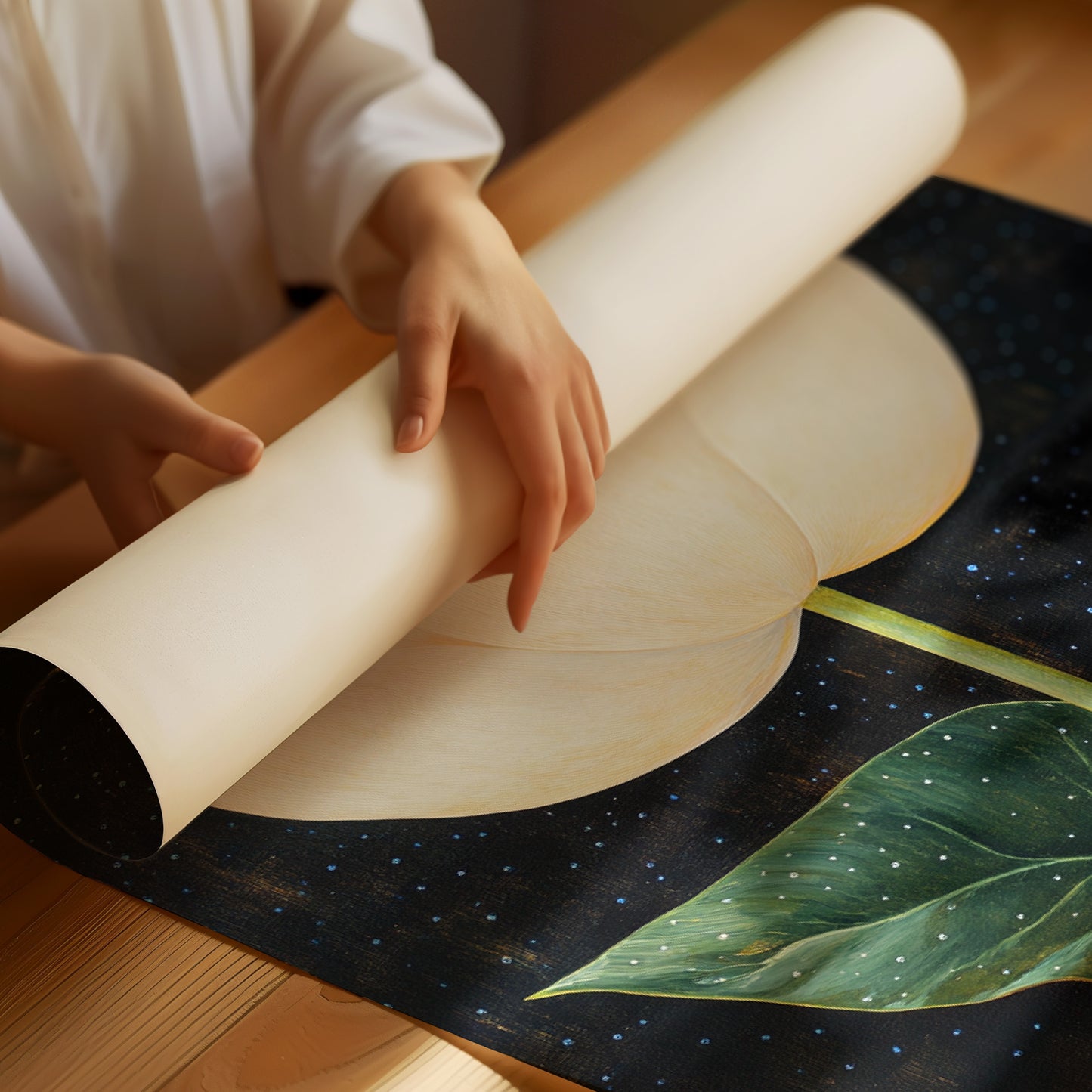 Lotus Rises Through Starlit Earth