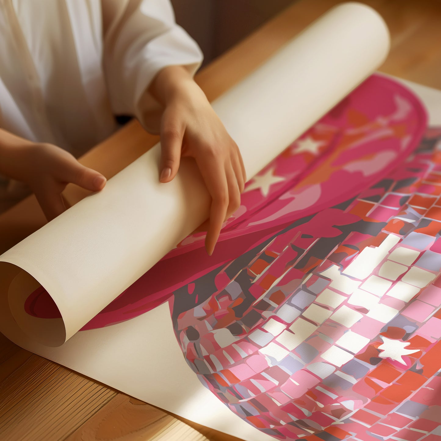 Disco Cowgirl Sparkles Pink Tonight