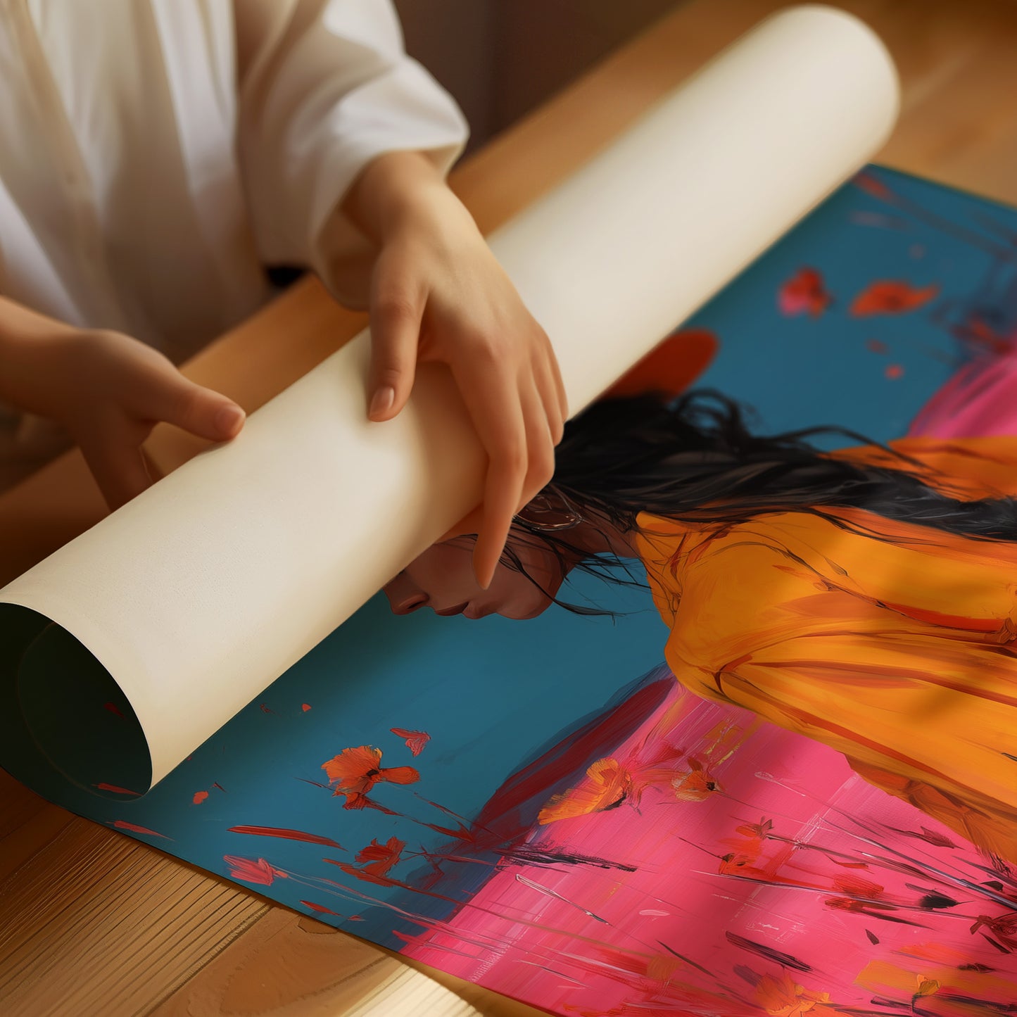 Poppies Dance Through Marigold Fields