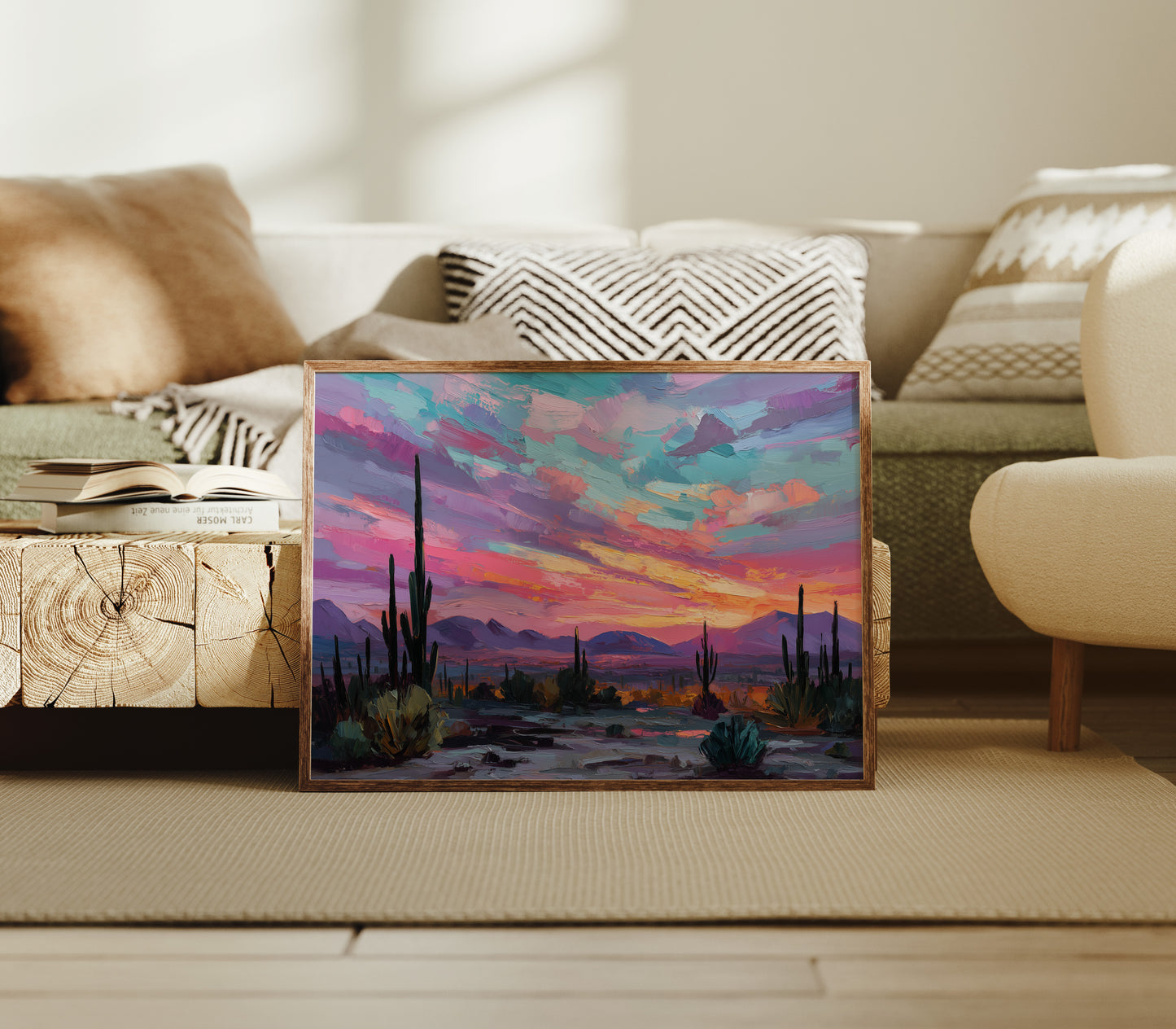 Saguaros Dance Under Painted Skies