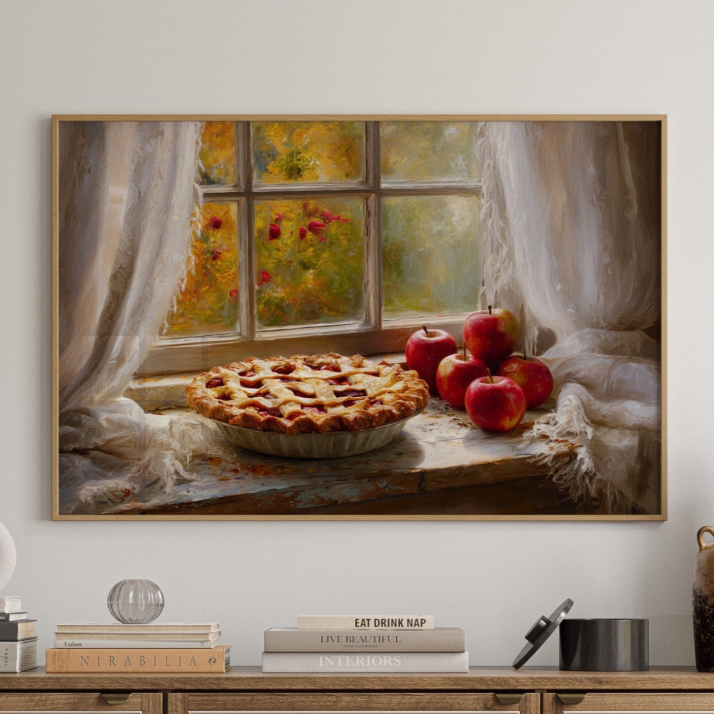Autumn Pie By Garden Window Light
