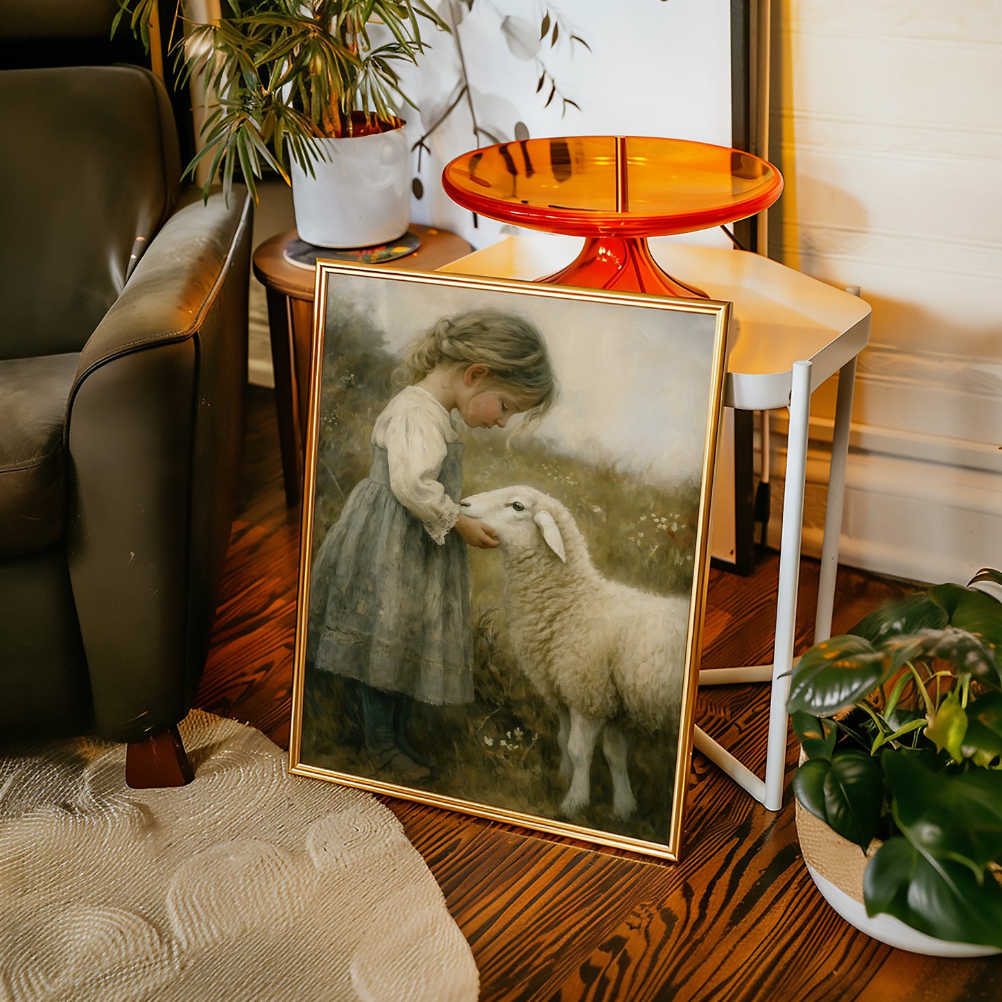 Little Shepherdess and Her Lamb