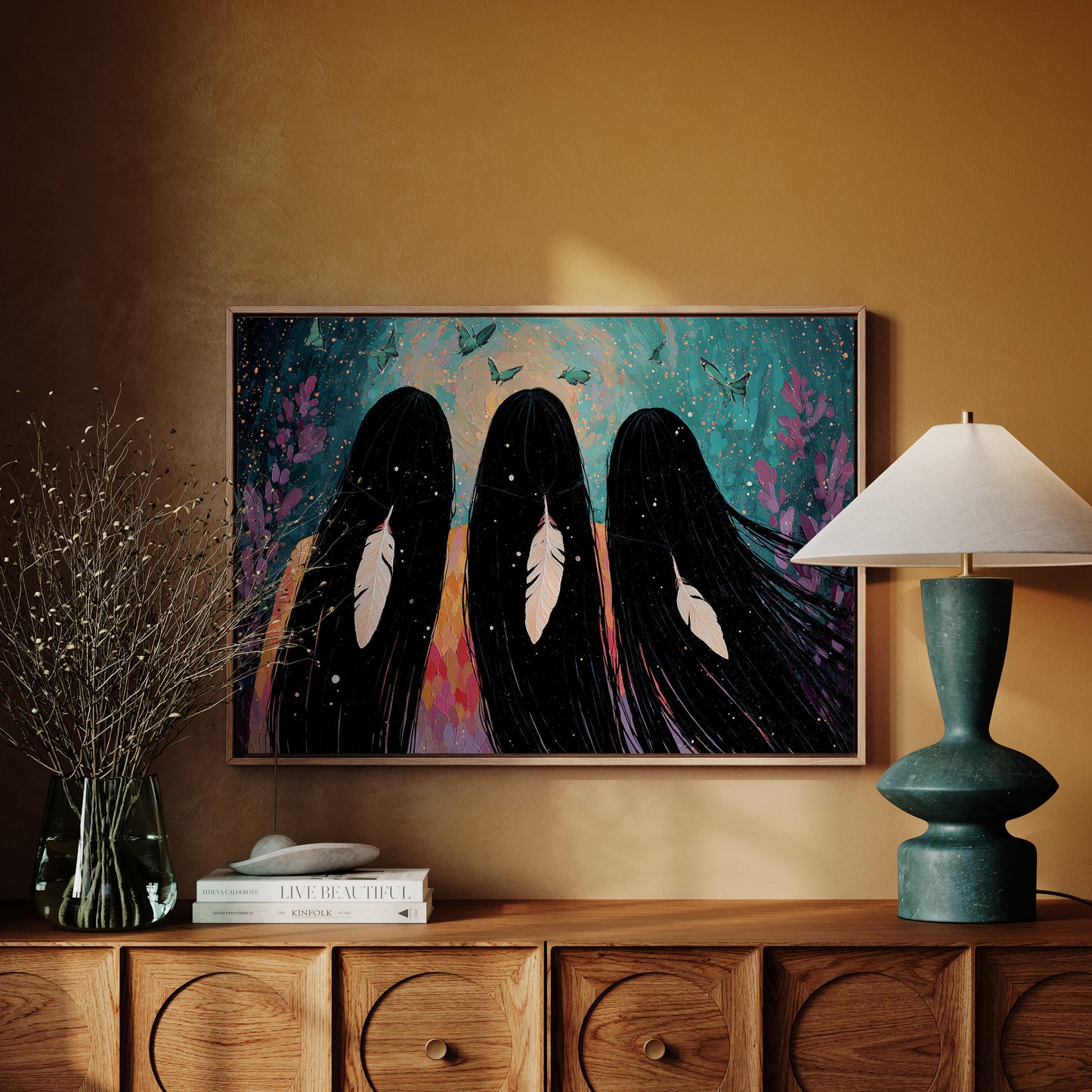 Sacred Feathers Dance With Butterflies