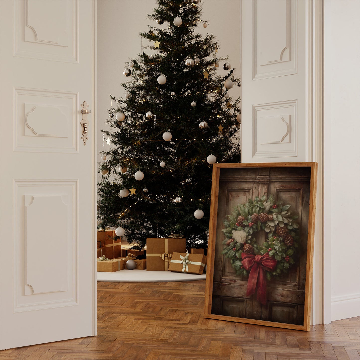 December Stories On Rustic Wood