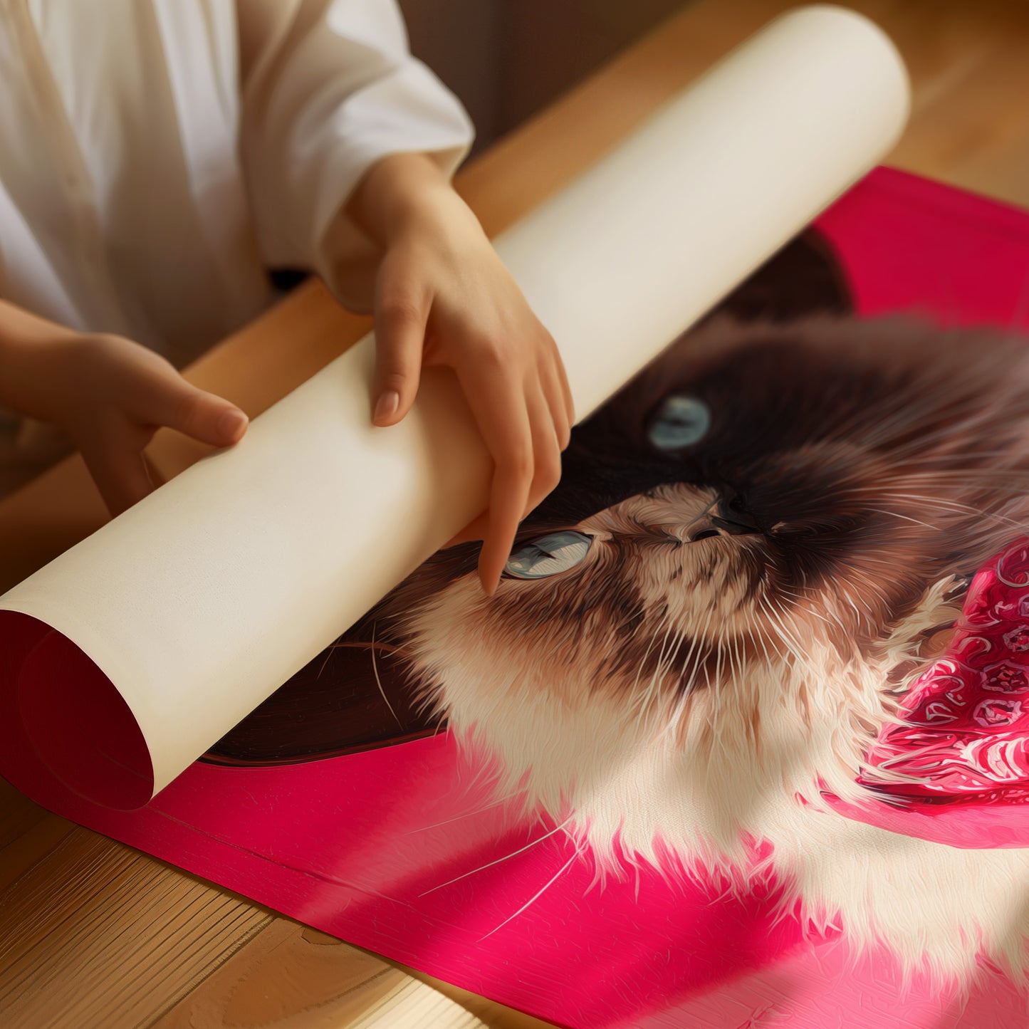 Feline Sheriff Rules Pink Mountains