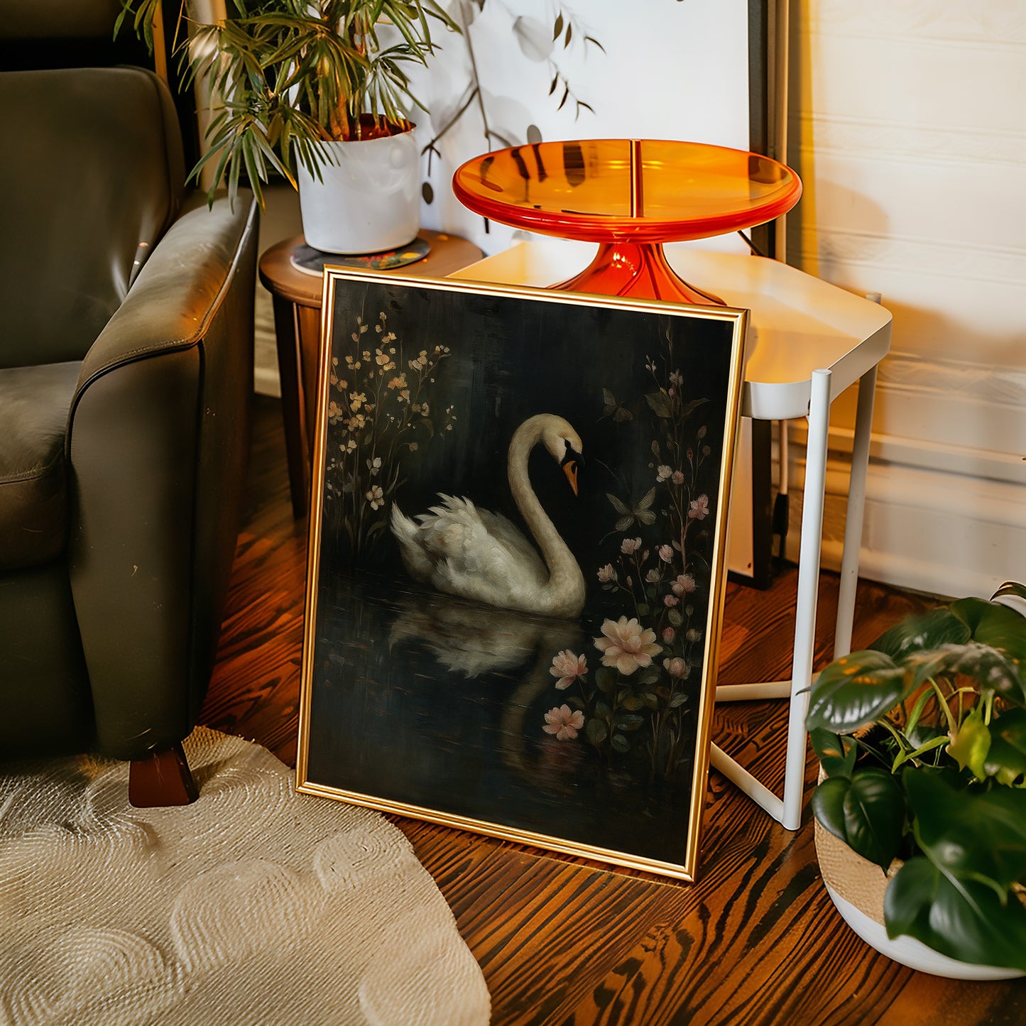 Swan in the Garden of Dusk